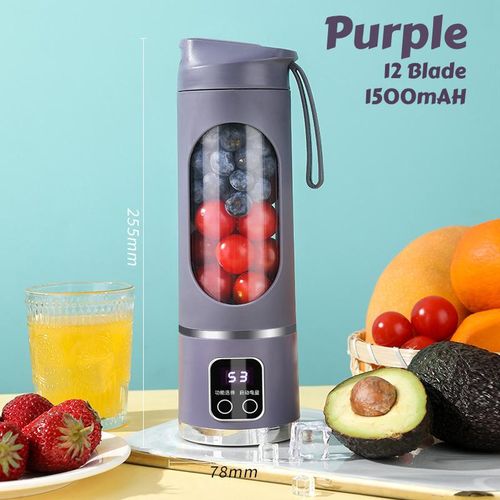 Rechargeable Shaker Fruit Juicer Blender With 8 Blades - 450ML Item | Buy Rechargeable Shaker Fruit Juicer Blender With 8 Blades - 450ML | SPOP Enterprise Global